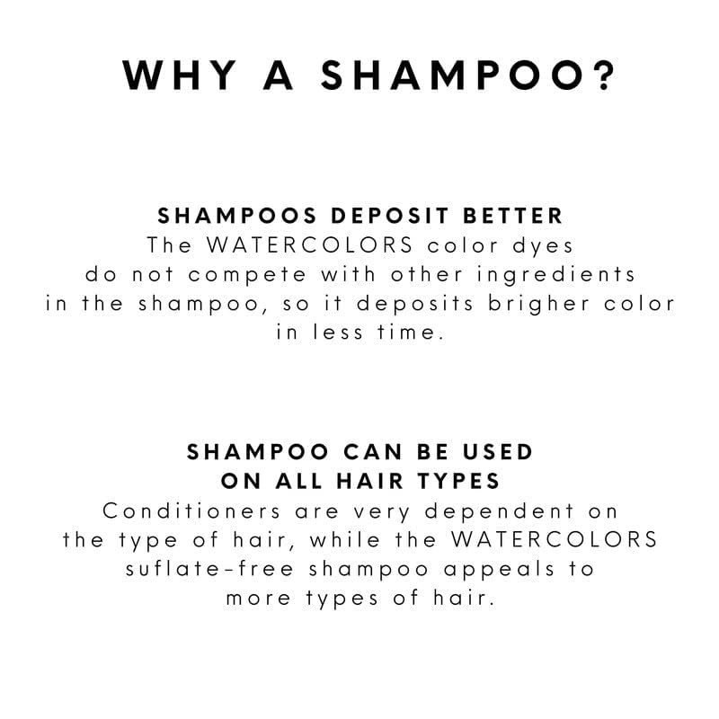 Watercolors Intense Metallic Color Depositing Sulfate & Paraben Free Shampoo, Maintains & Enhances Haircolor - Silver 33.8 oz