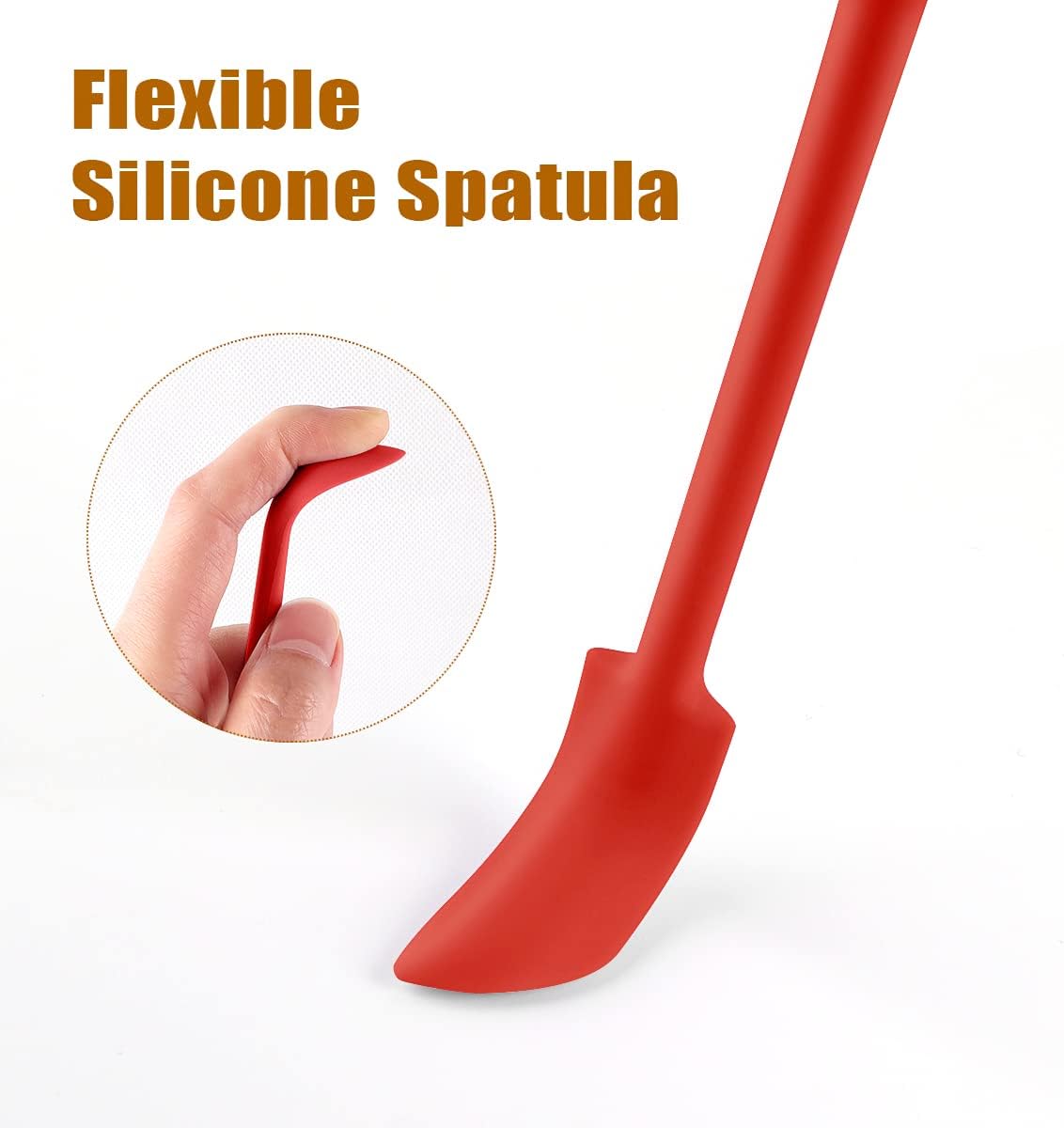 Silicone Spatula Set 6Pcs - Mini Scraper Tool for Beauty & Food (Reach Every Last Drop - Multi-Size Spatulas for Makeup Jars, Lotion Bottles & Kitchen Containers)