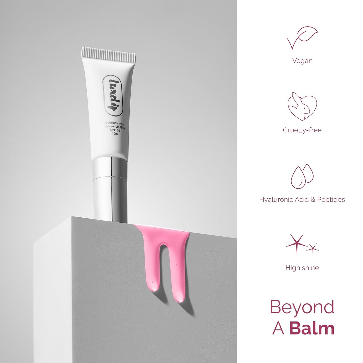 Tinted Lip Balm Elixir – Hydrating Vegan Lip Care with Sheer Color & Moisturizing Glow – Non-Sticky Nourishing Lip Treatment for Soft, Smooth Lips (Raspberry 10ml)