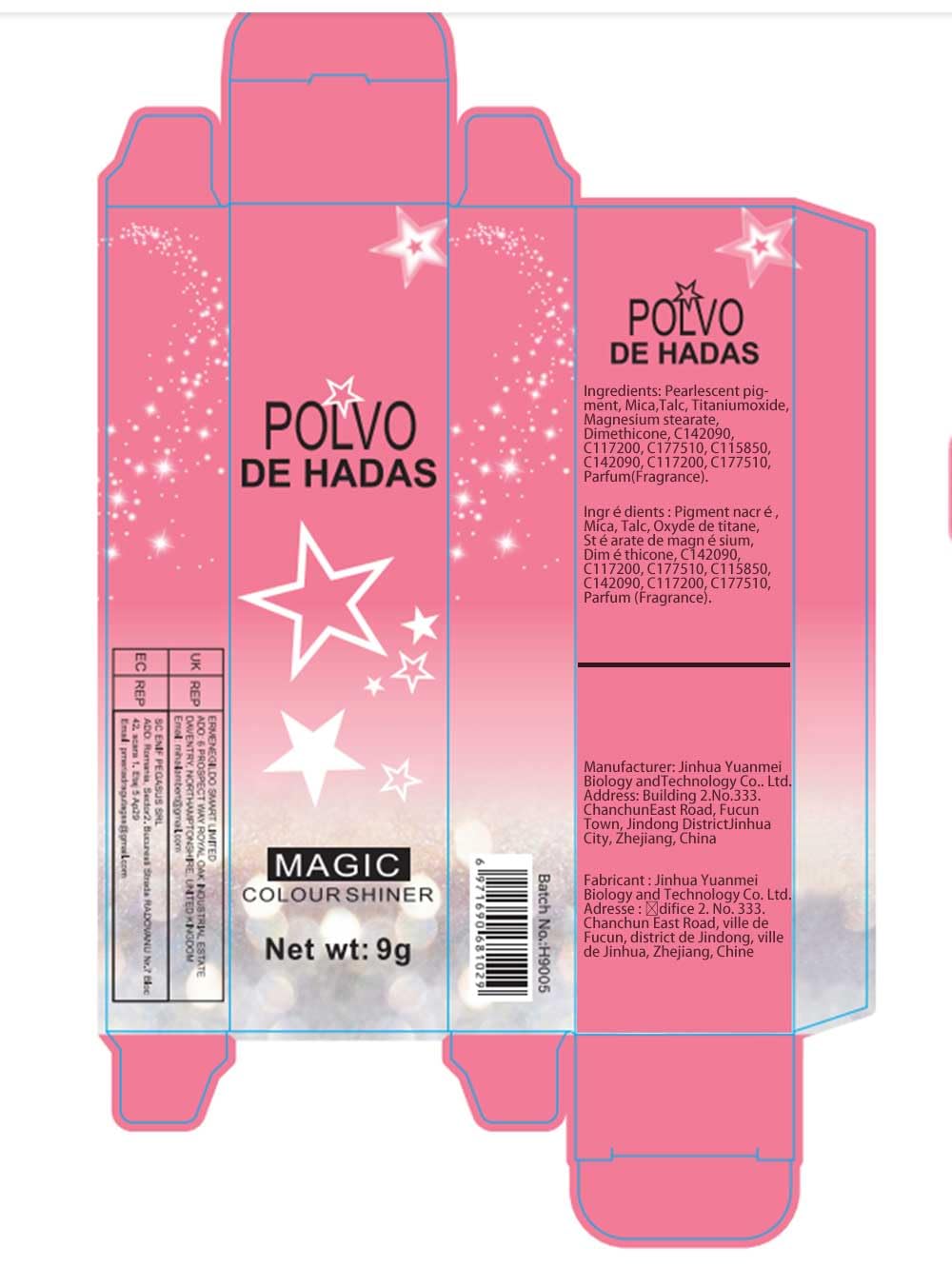URQT 3 Color Polvo De Hadas Fairy Dust Highlight Patting Powder - Full Body Contouring and Clavicle Pearlescent Patting Powder for Face and Eye, Halloween Sparkling Body Glitter Powder (Trio)