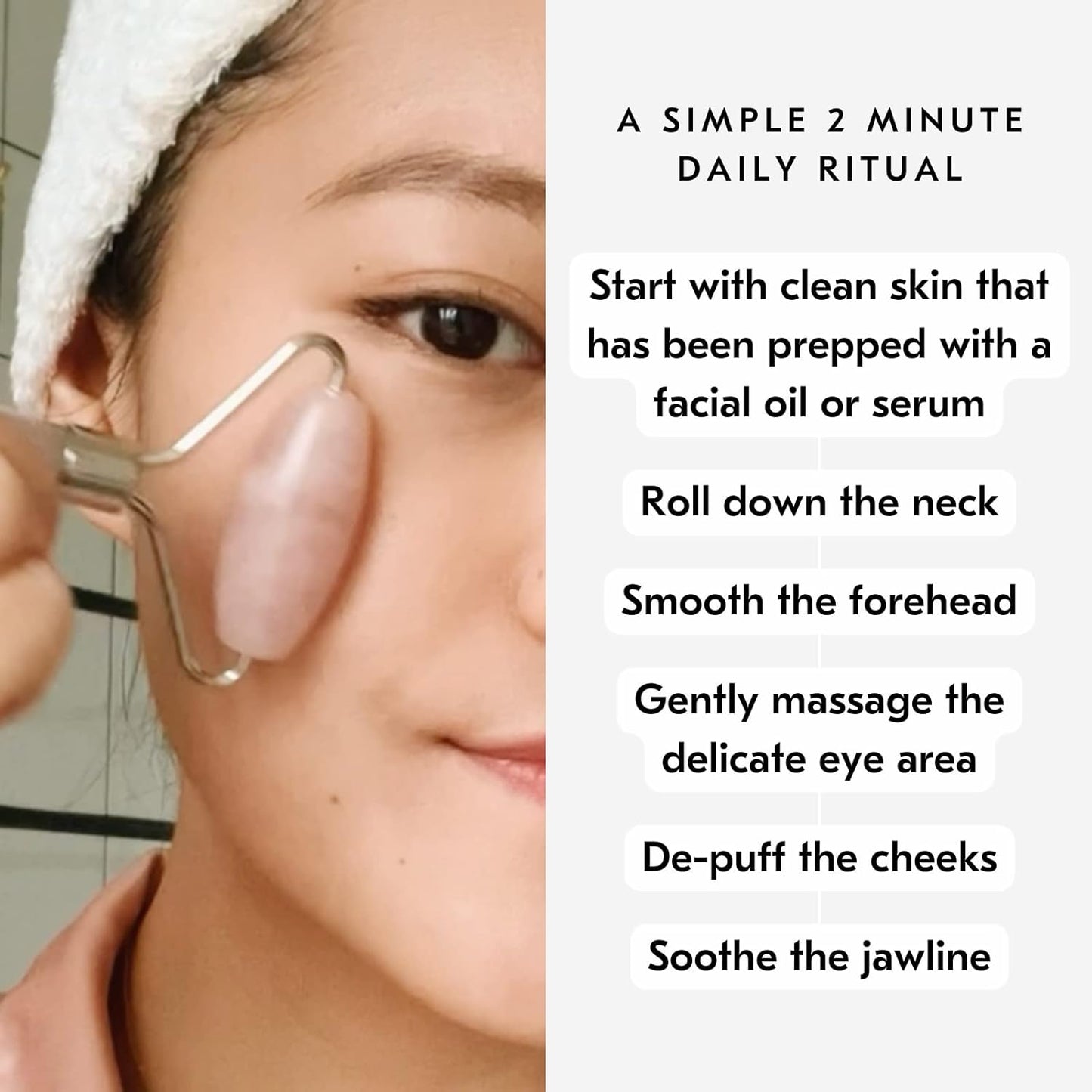 Amethyst Facial Roller – Dual-Head Cooling Face Roller