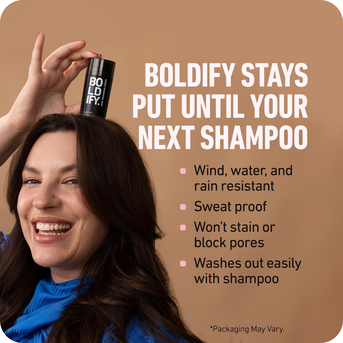BOLDIFY Hair Fibers (12g) - Fill In Thinning and Fine Hair for an Instantly Fuller, Thicker Look - 14 Shades for Women & Men - Dark Gray