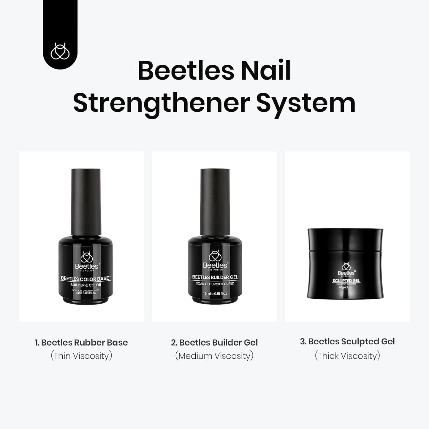 Beetles Rubber Base Builder Nails Gel: Brownish Pink Natural Nude Color Base Gel Nail Polish For Nails Thickening, Nail Strengthening Extension Sculpting