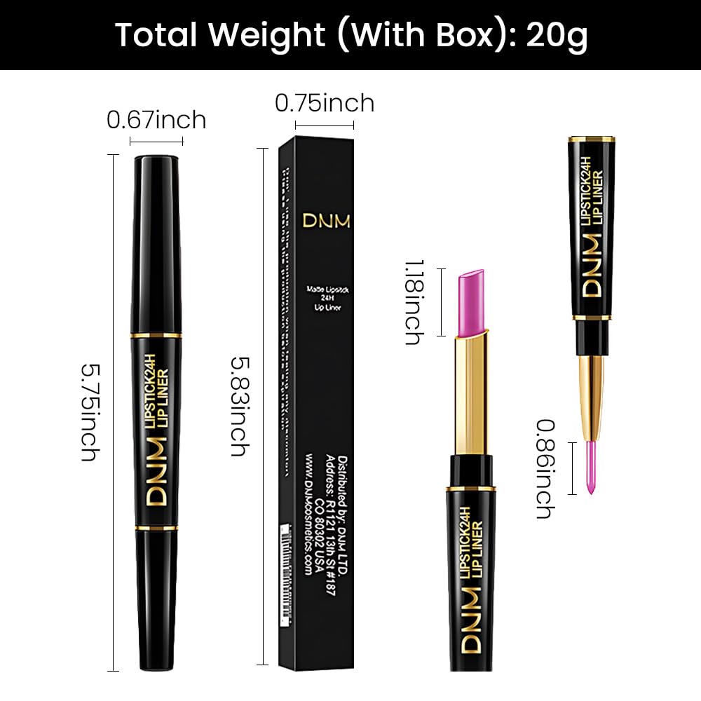 evpct 3Pcs Nude Pink Rose Red Metallic Shine Shimmer Lip Liner and Lipstick Combo Set Kit for Women, Lightweight Hydrating Formula High Impact Full Coverage Lipstick and Lip Liner Makeup Gloss