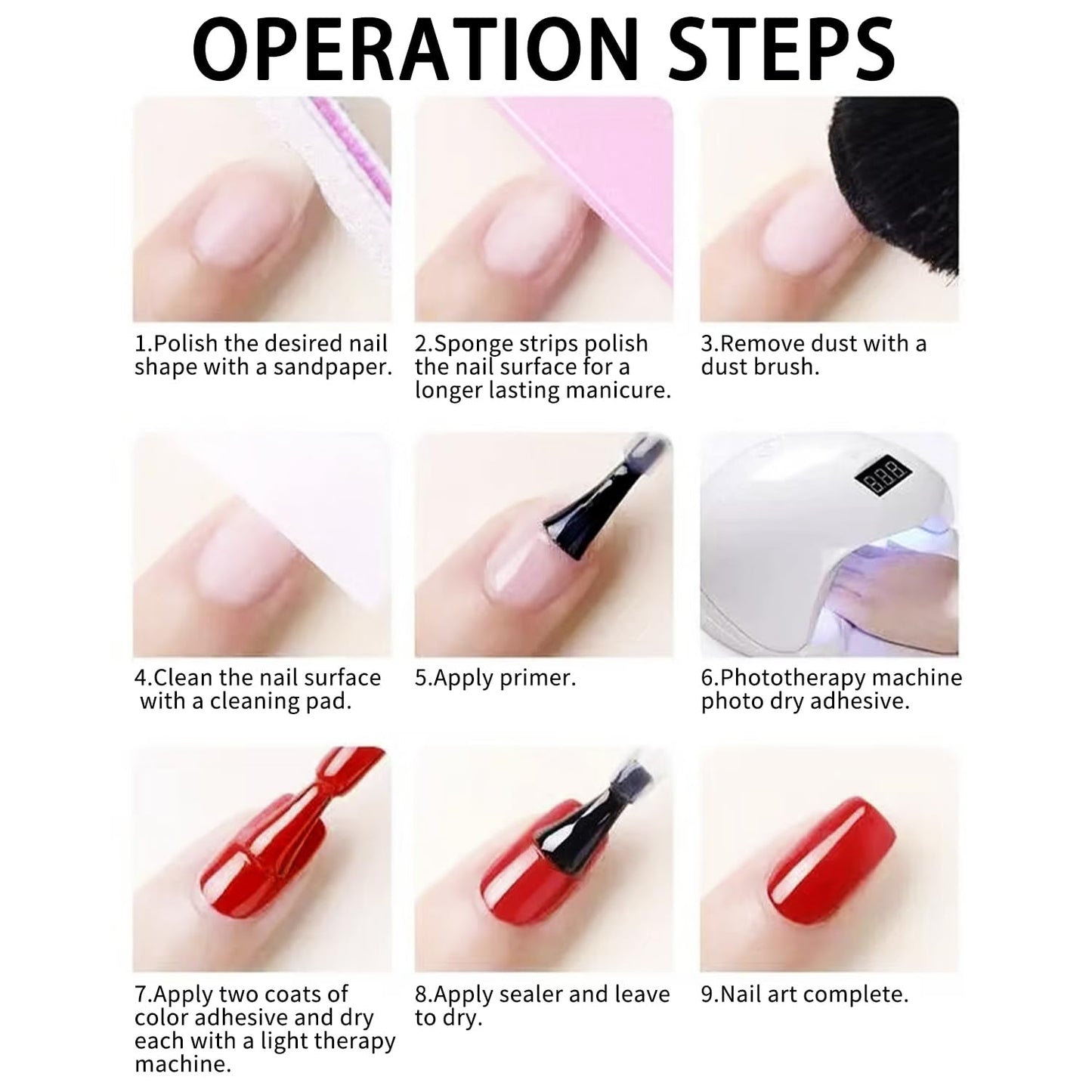 240ml/8floz Nail Primer for Gel Polish,Primer Nail Prep, Nail Primer for Nail Art Design in Salon or Home Use