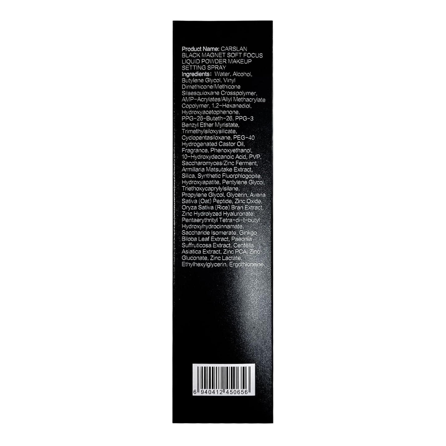 Black Magnet Liquid Powder Makeup Setting Spray, 16H Longlasting Oil Control Lock Face Makeup, Smudgeproof, Waterproof Finishing Spray, 100ml/3.4 Fl Oz