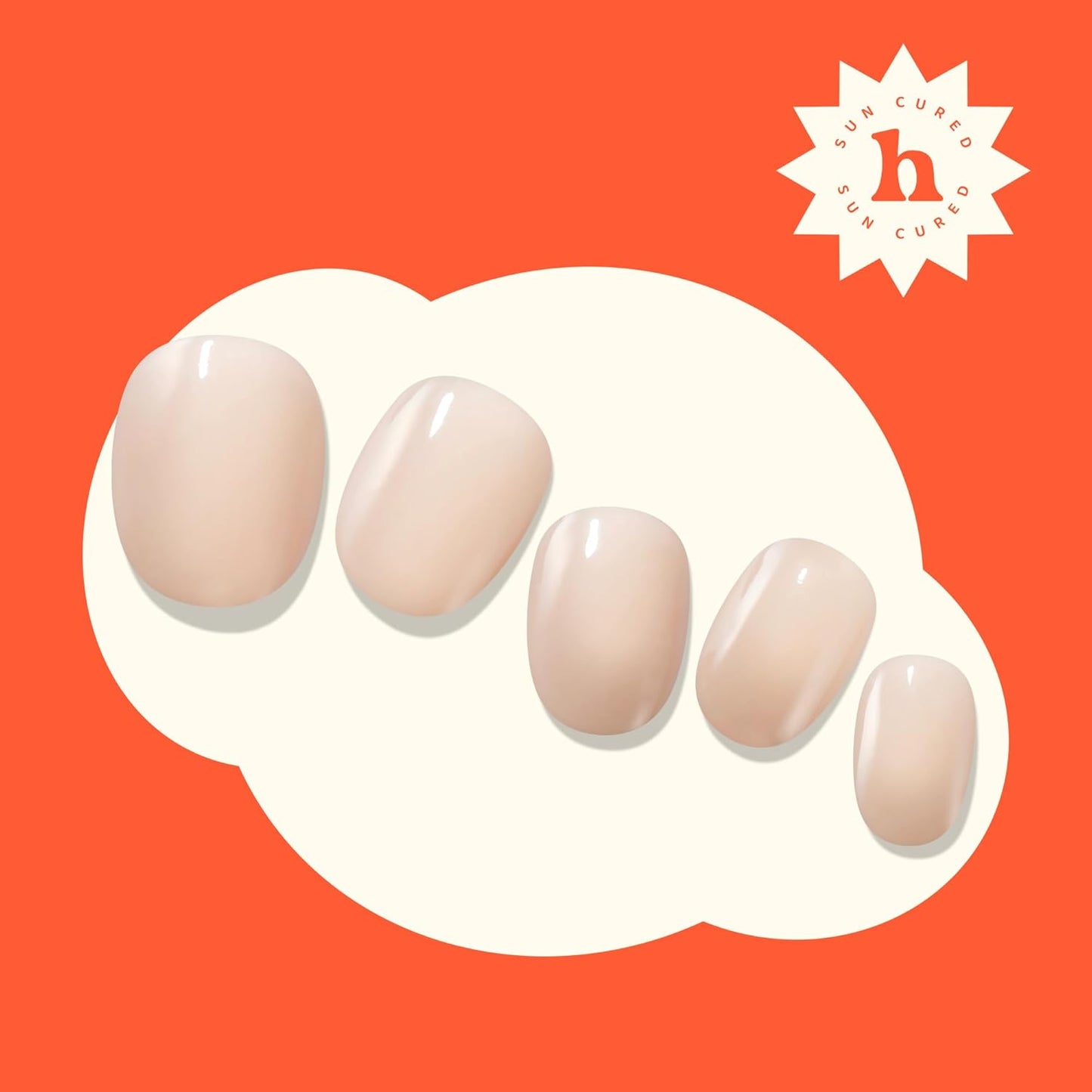 Semi Cured Gel Nail Strips | Spring Nails No LED Lamp Needed Easy Apply & Remove | Includes 28 strips, 1 Prep Pad, 1 Nail File & 1 Wooden Stick - Hey, Clean Girl
