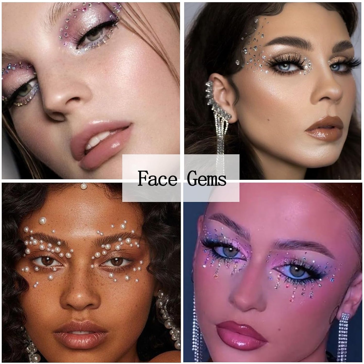 4 Boxes Nail Rhinestones and Pearls Nail Charms, 11000 PCS Crystals Nail Gems and Rhinestones for Nails, Nail Jewels Nail Art Supplies Luxurious Nail Accessories for Women Nail Decorations