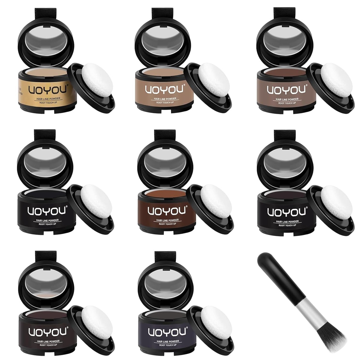 Root Touch Up Powder Instantly Conceals Hair Loss, Gray Root Cover Up Powder, Water & Sweat Resistant Hair Powder for Thinning Hair Men & Women, Includes Brush (Medium Brown, 4g Bottle with Brush)
