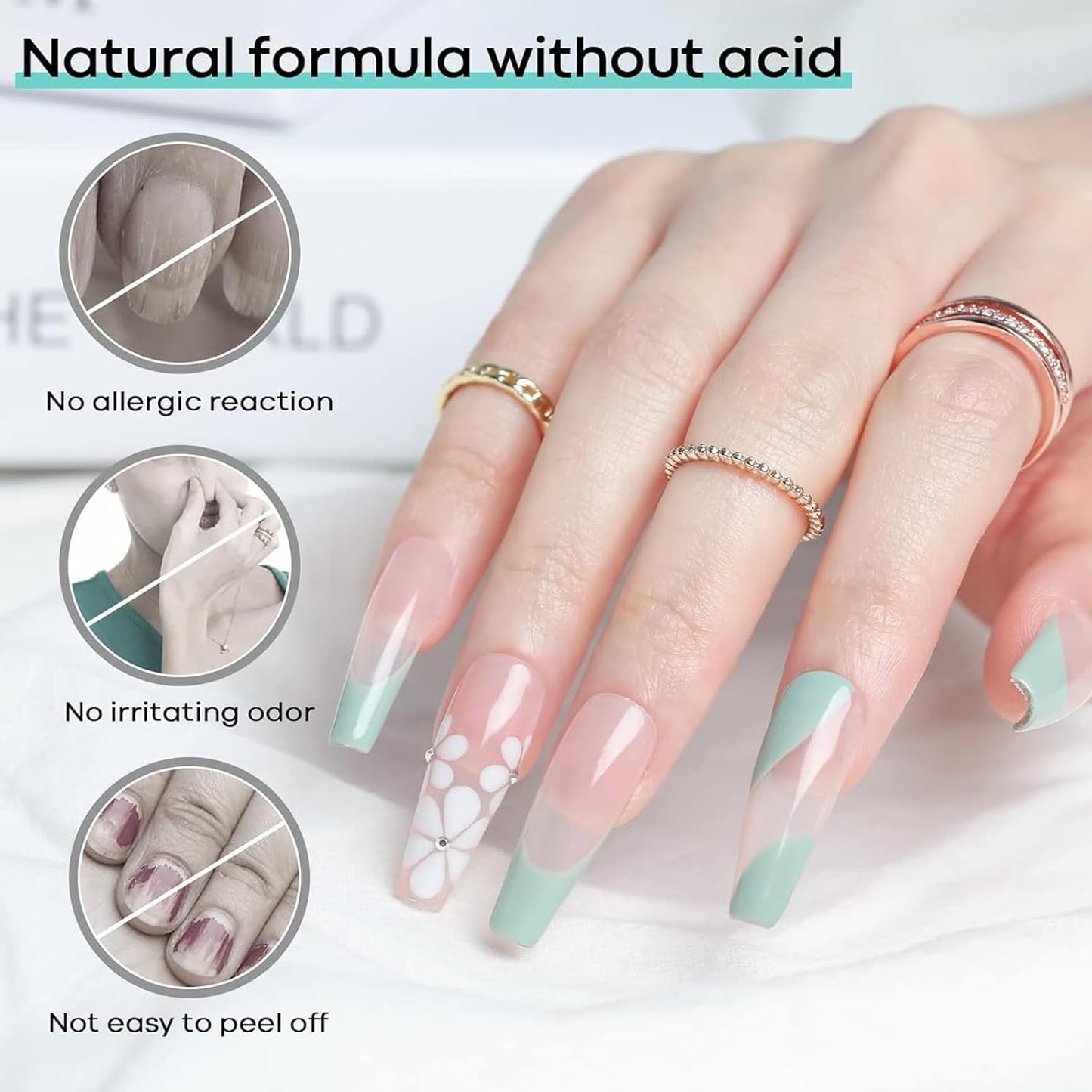 modelones Nail Dehydrator, 15 ml Acid Free Nail Prep Dehydrator for Press Ons/Acrylic Nails/Gel Nail Polish, Hema-Free Primer Bonder