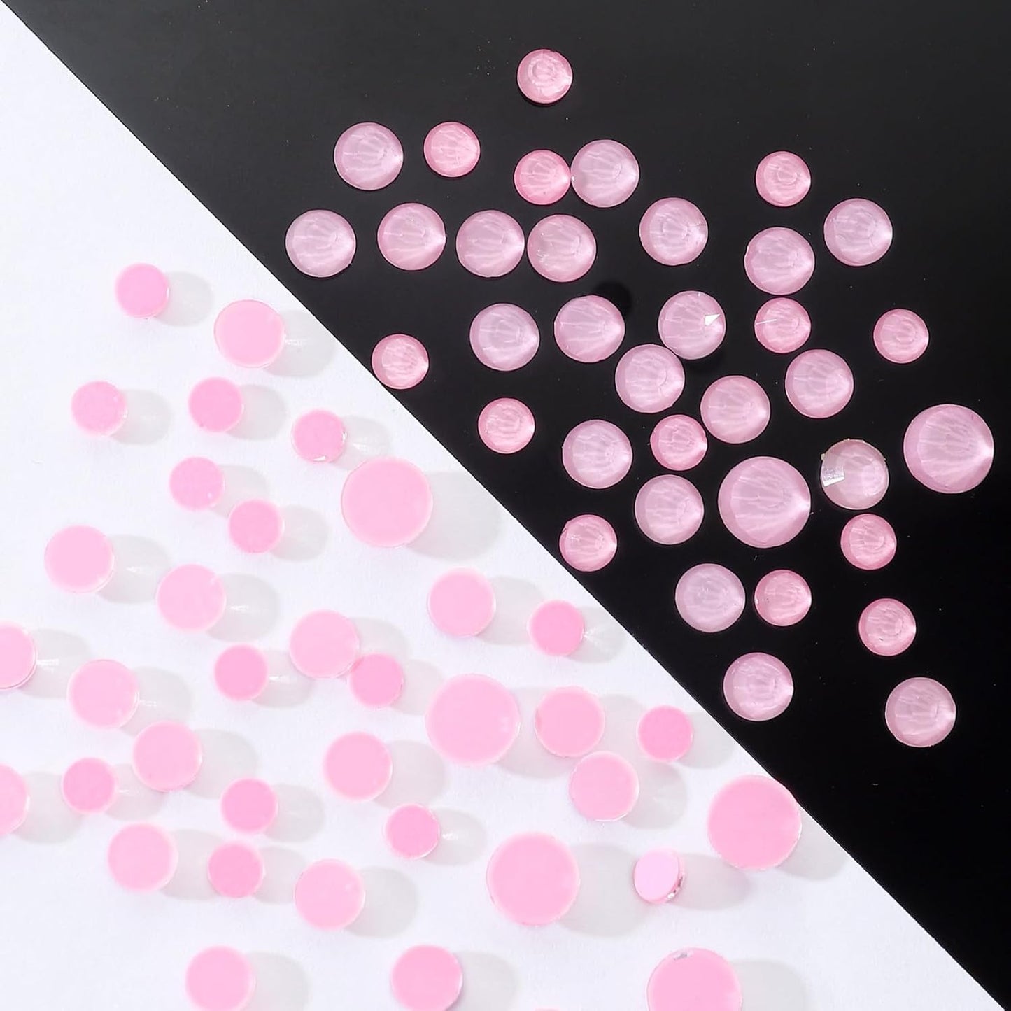Mocha Rose Flatback Rhinestones, Glass Rhinestones for Nail Art and Craft, Glue Fix, Loose Crystal Gemstones(Mocha Rose, SS8, 1440pcs, 2.3-2.5mm)