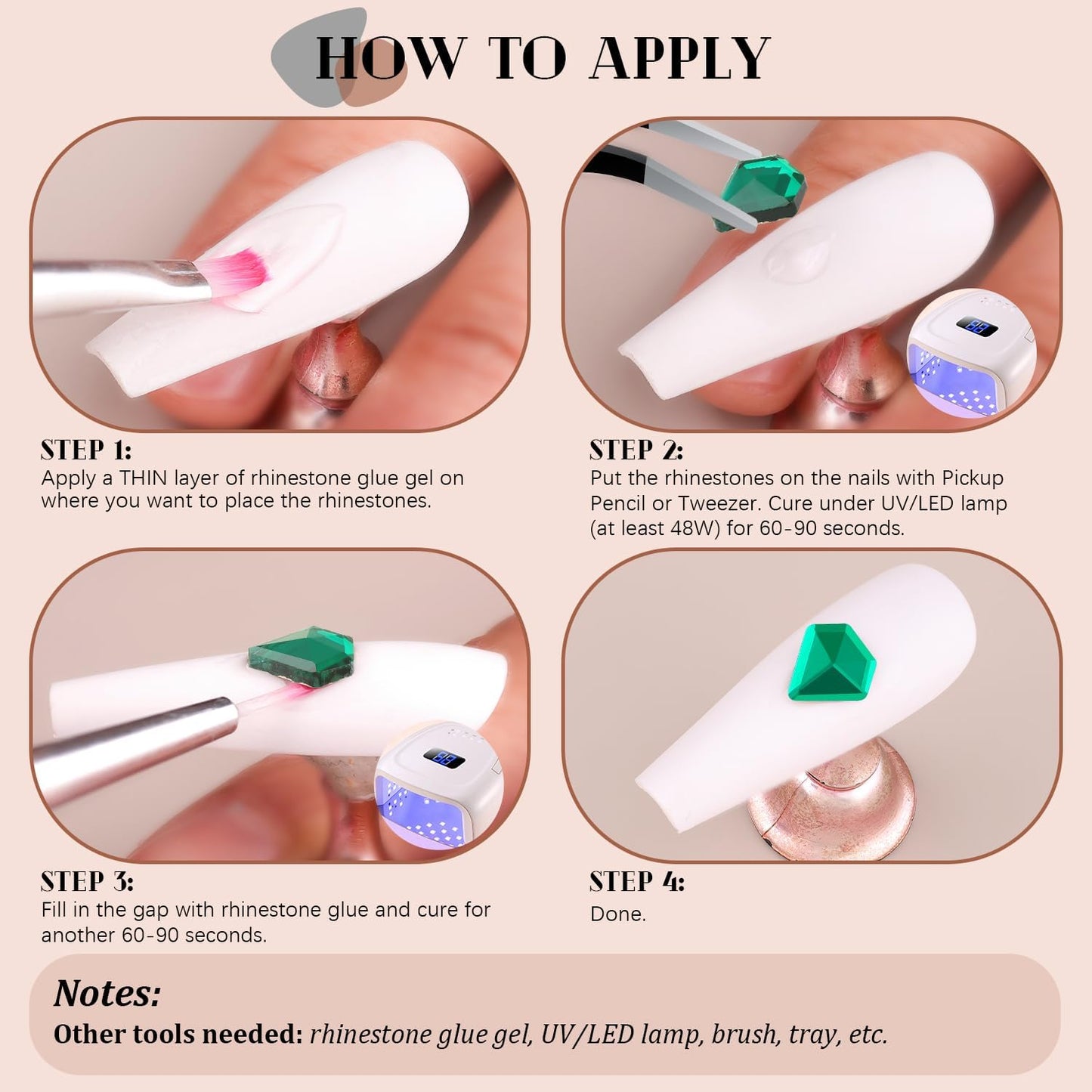 2060Pcs Emerald Green Glass Nail Rhinestones 60Pcs Multi Shapes Flatback Nail Gems + 2000Pcs 1.5-4mm Round Crystal, Manicure Nail Charms Diamond Gemstones for Acrylic Nails Decoration