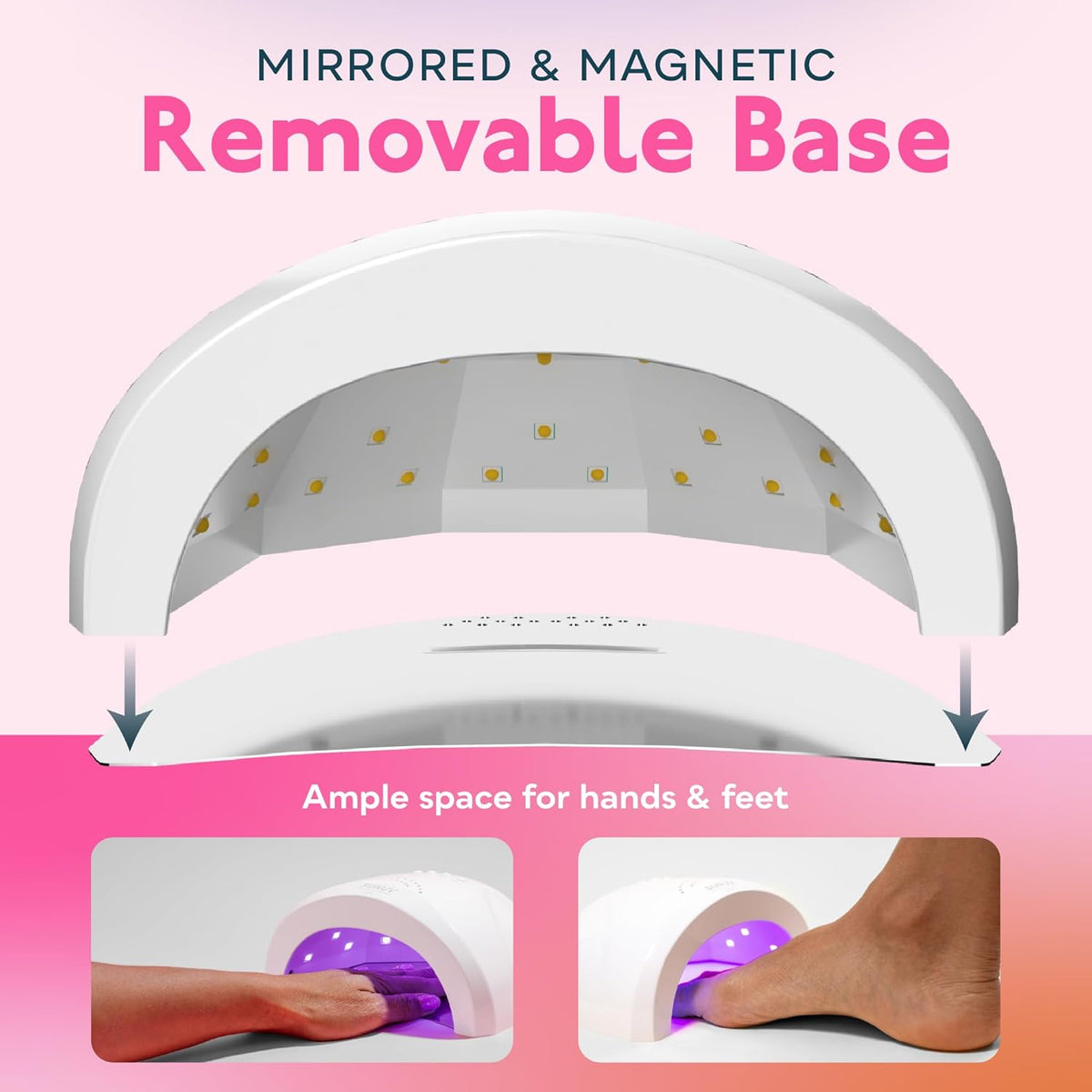 SUNUV UV LED Nail Lamp, Gel Light for Nail Polish UV Dryer with 3 Timers SUNone White
