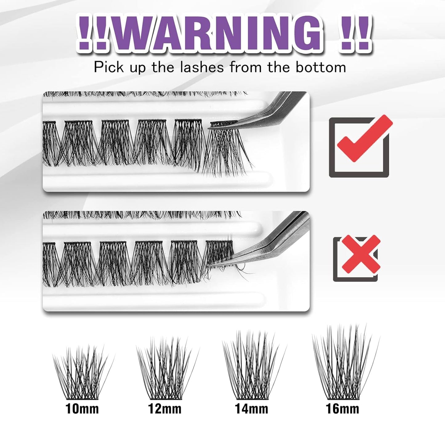 Lash Clusters 120 Clusters DIY Eyelash Extension Natural Look Lightweight Comfortable Handmade Reusable Individual Lashes False Eyelashes DIY at Home (Glamour-10mm)