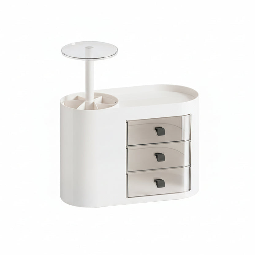 Automatic Lift Makeup & Skincare Organizer with Drawers — Dust-Protected Vanity Storage