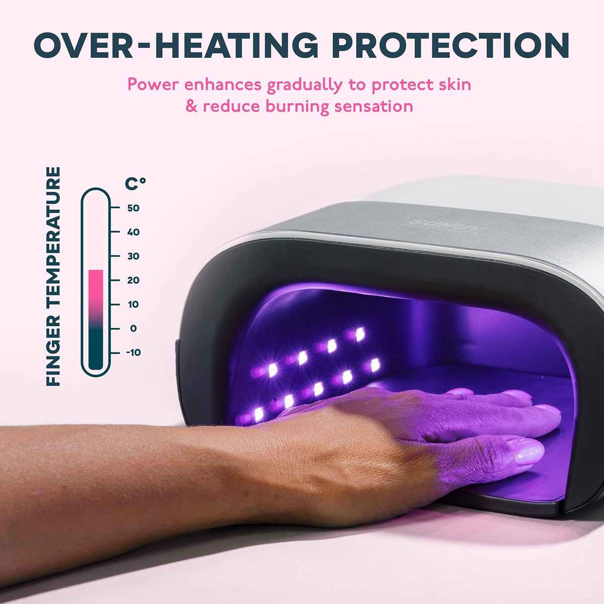 SUNUV SUN3 Professional UV Light for Gel Nails, LED Nail Lamp for Gel Polish with 4-Timer and Sensor, 39 PCS LED Beads, UV Dryer for Salon Home Gift for Woman Mom Girl