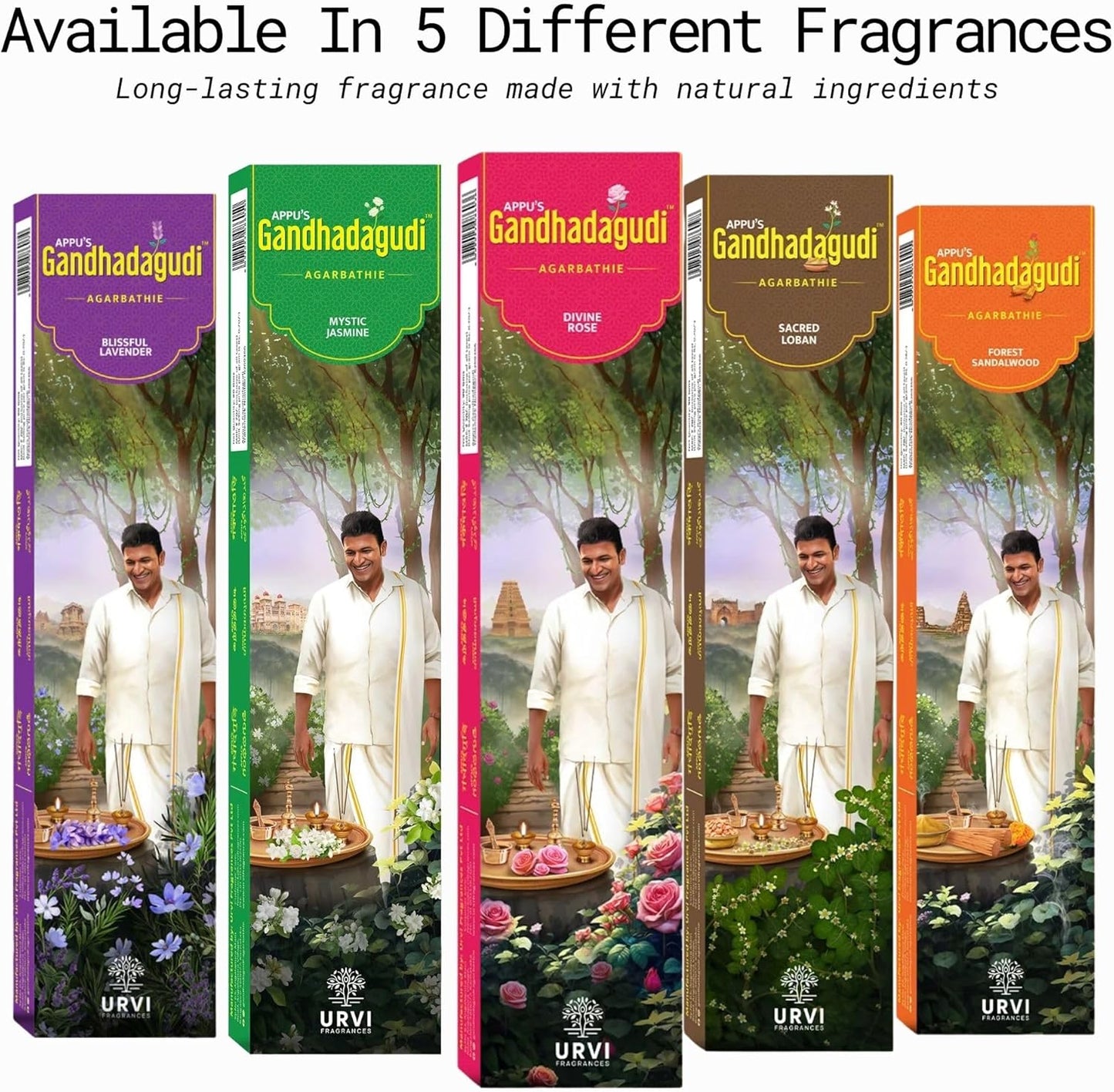 APPU'S Gandhadagudi Mystic Jasmine Incense Sticks – 100g | Handmade, Toxin-Free, Long-Lasting Fragrance | Natural Resin Aroma for Meditation, Yoga & Home Use