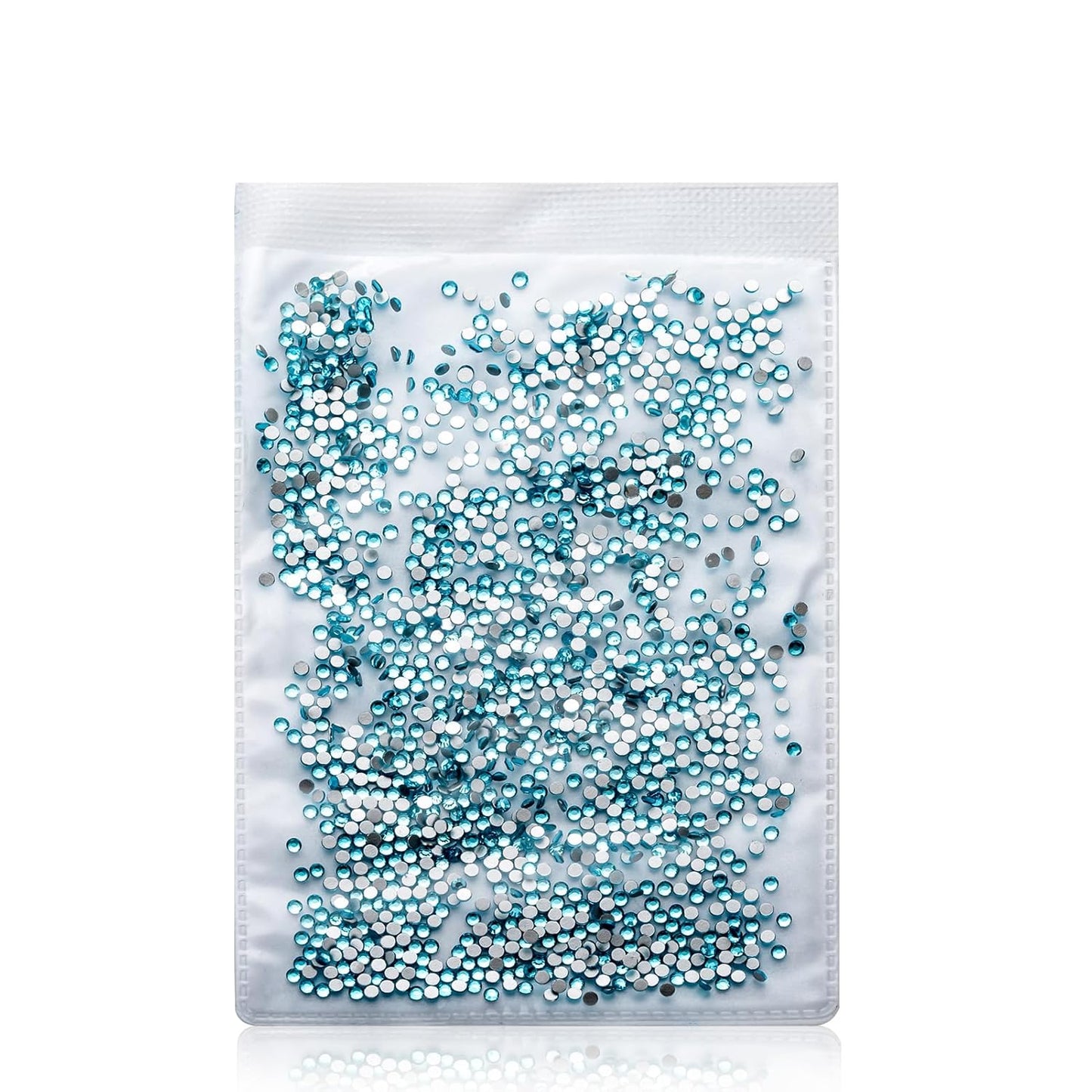 1440Pcs Aquamarine Crystal Rhinestones,Glass Flatback Rhinestones Small Gemstones for Nail Face Makeup Art Crafts Clothes Decoration -(SS8, 2.4mm,Aquamarine)