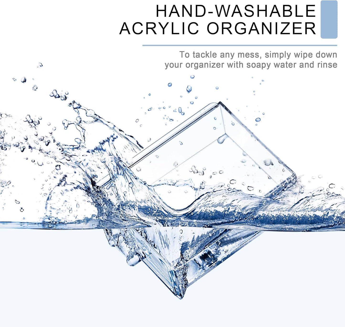 Sorbus Acrylic Makeup Organizer - Organization and Storage Case for Cosmetics Make Up & Jewelry - Big Clear Makeup Organizer for Vanity, Bathroom, College Dorm, Closet, Desk (4 Large, 2 Small Drawers)