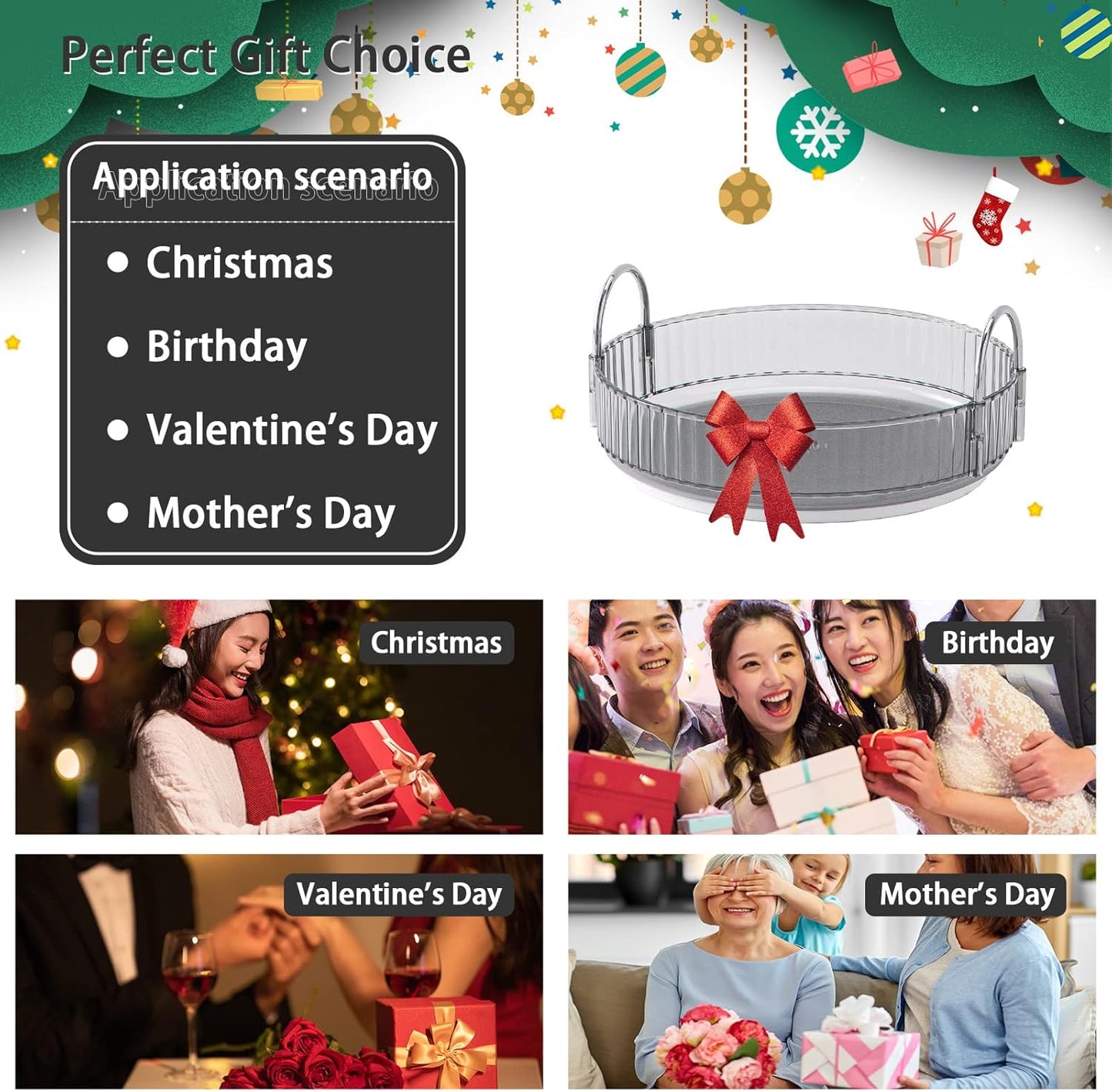 Rotating Makeup Organizer for Vanity, High-Capacity Skincare Clear Make Up Storage Perfume Organizers Cosmetic Dresser Organizer Countertop 360 Spinning (Gray, 1 Tier)