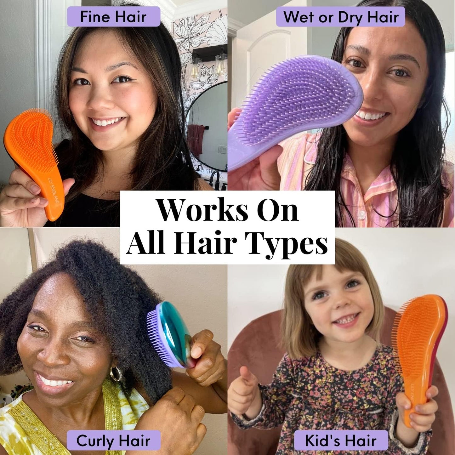 Rose Gold Hair Brush Set with Detangler and Swirl Print Heatless Curling Kit – Complete Hair Care Bundle for Smooth Styling and Effortless Heat-Free Curls