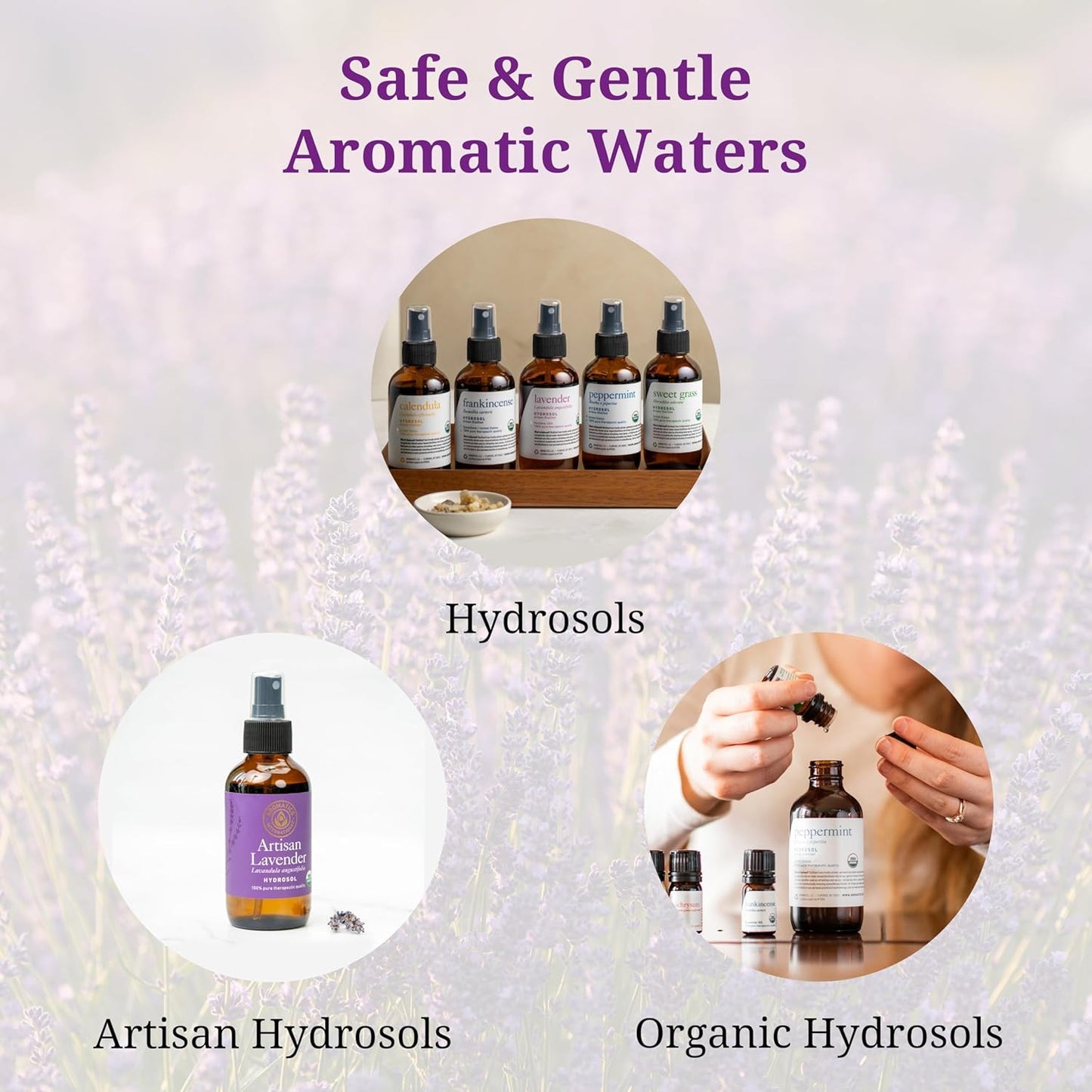 Aromatics International Peppermint Hydrosol 100ml | Cooling Aromatic Spray for Home
