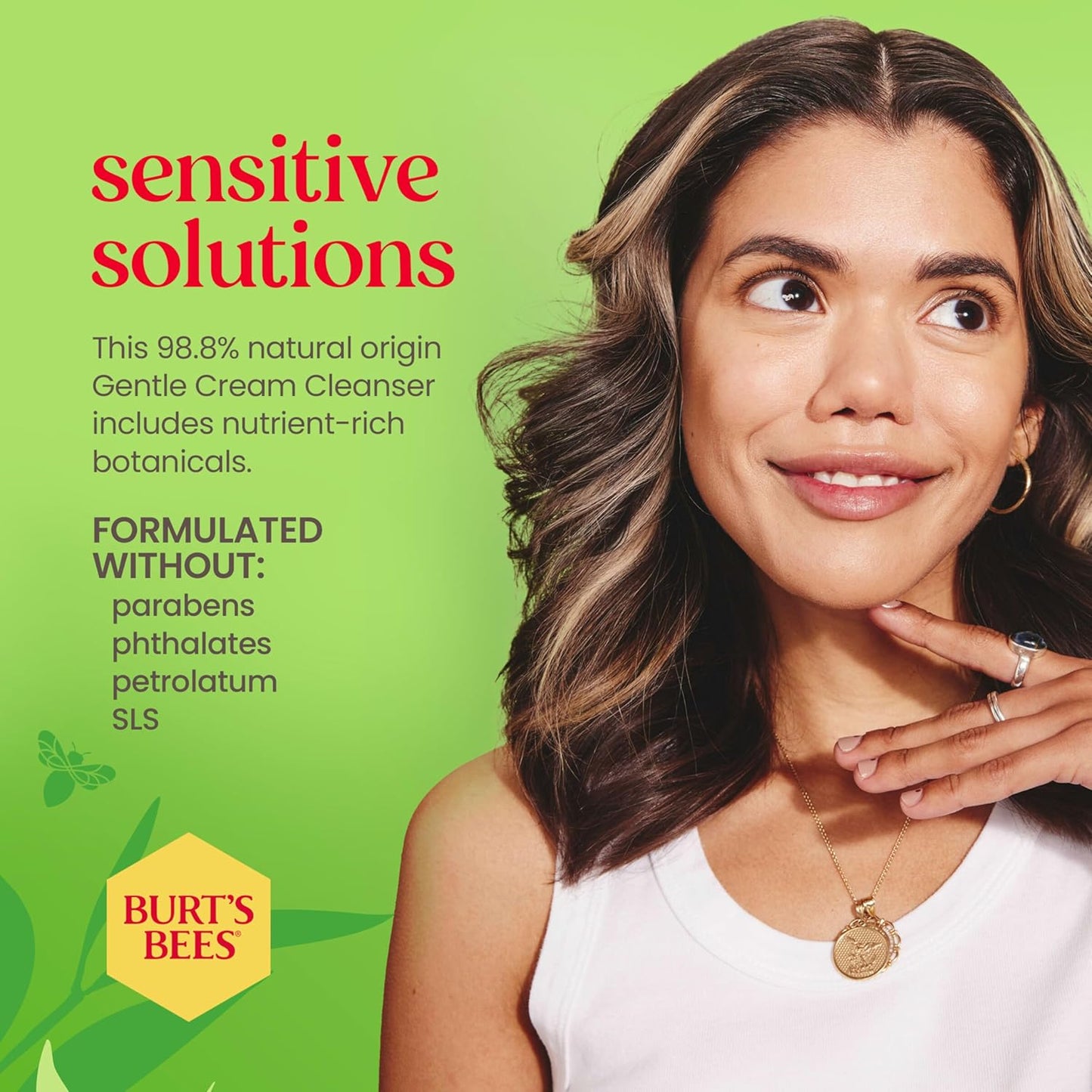 Burt's Bees Back To School Dorm Essentials, Gentle Cream Cleanser with Aloe for Sensitive Skin, 98.9% Natural Origin, 6 Ounces