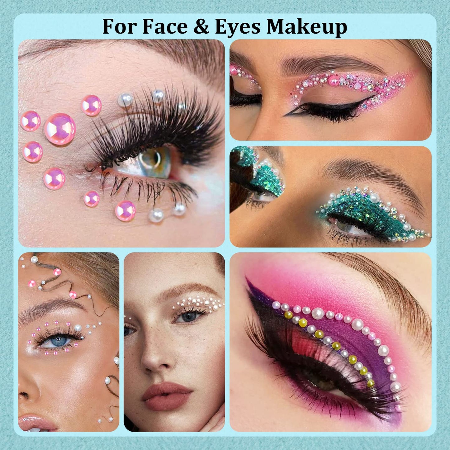 150g Flatback Pearls and Rhinestones Set 3-Purple&Pink, Mixed Size 3-10mm Resin Rhinestones and Half Pearls for Nail Art and Crafts and Decoration with Tweezer and Pickup Pencil