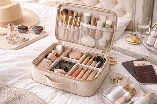 Travel Makeup Layout That Simplifies Packing