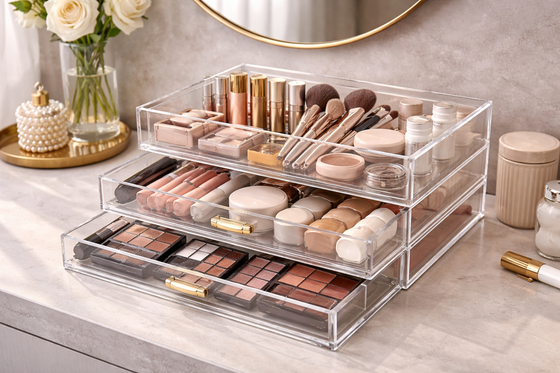 Drawer layout ideas for makeup