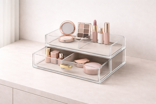 Daily makeup storage system that keeps routines consistent