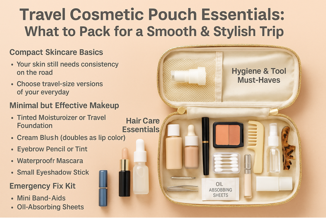 Travel Cosmetic Pouch Essentials: What to Pack for a Smooth & Stylish Trip