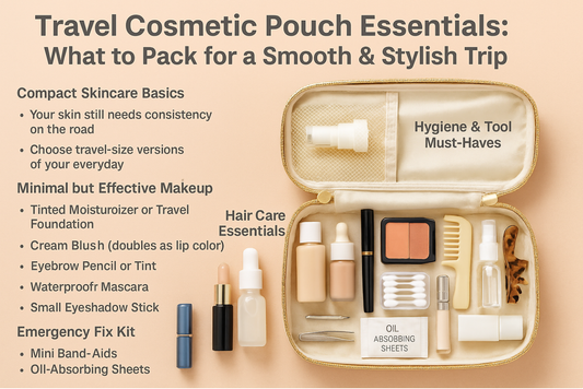 Travel Cosmetic Pouch Essentials: What to Pack for a Smooth & Stylish Trip