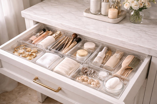 Minimal Organizer Layout for Clear Daily Makeup Routines