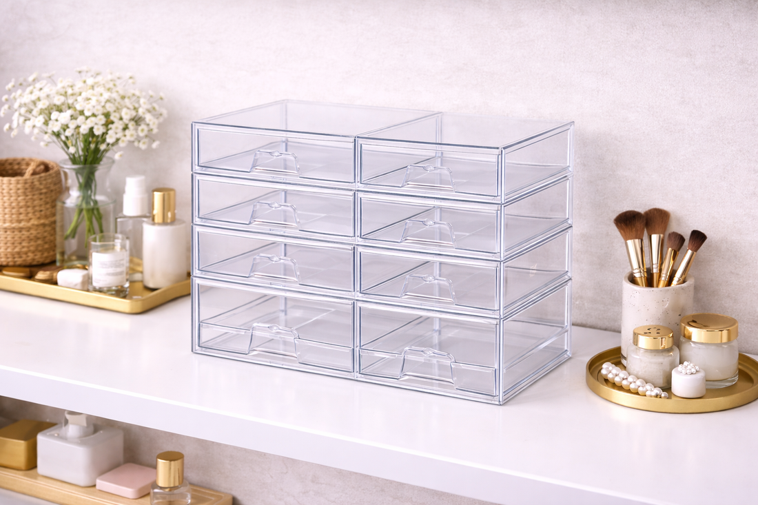 Drawer storage for structured layout