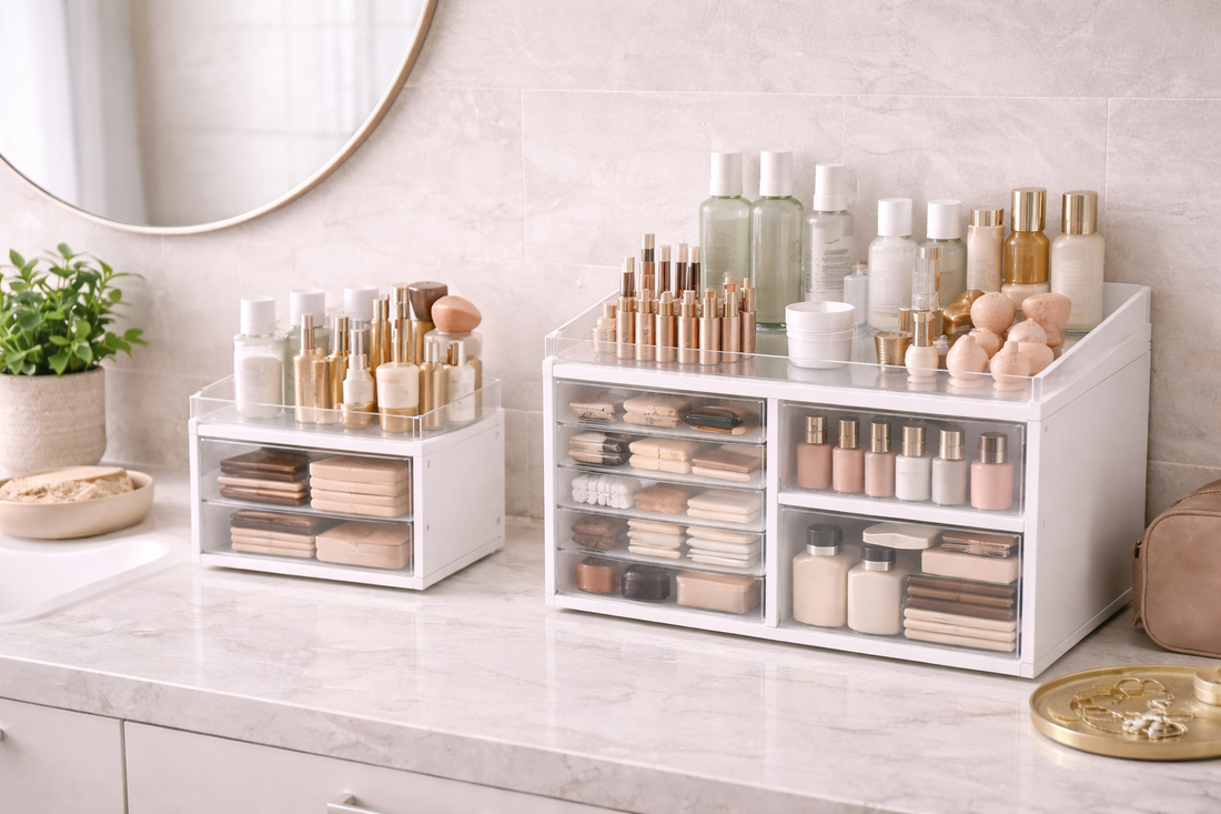 small vanity organizer vs large vanity organizer