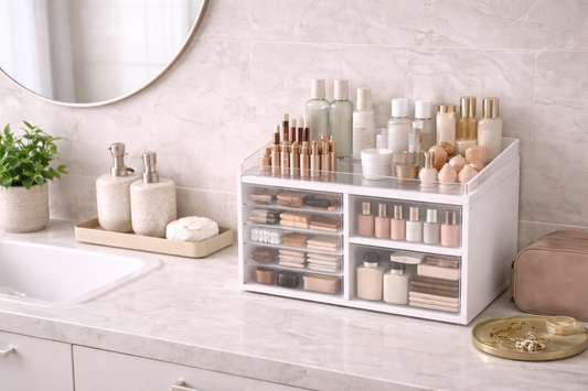 vanity storage vs counter storage