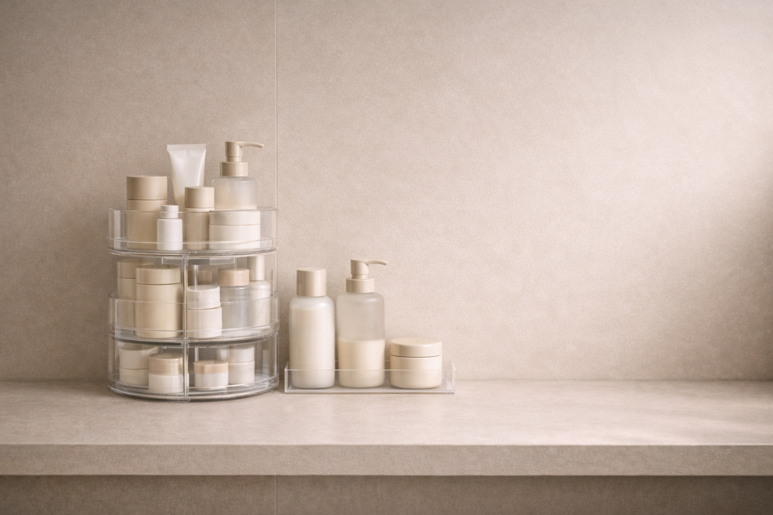 Skincare shelf organization ideas