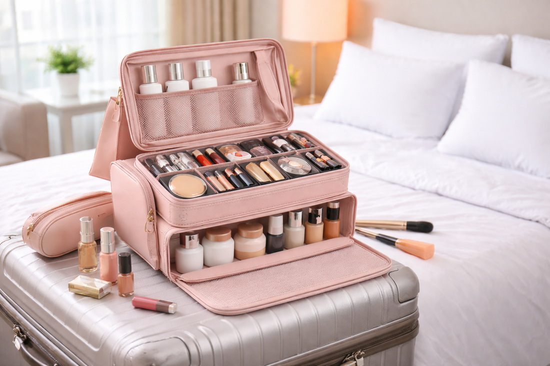 Travel Makeup Organizer for Routines