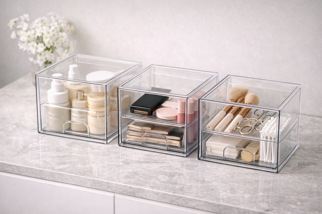 Drawer storage for minimal routines