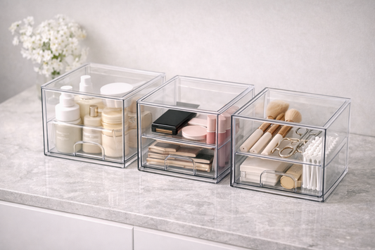 Drawer storage for minimal routines