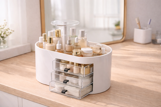 skincare storage for busy mornings