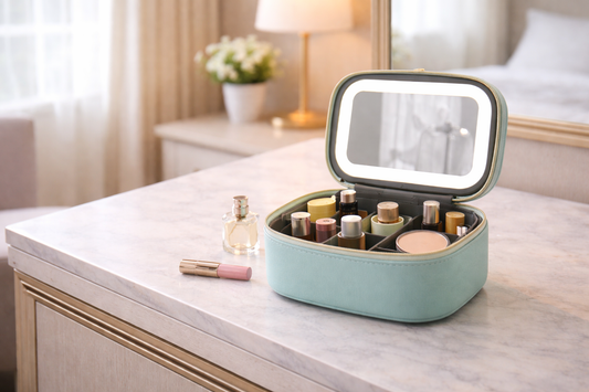 Travel Makeup Storage Layout
