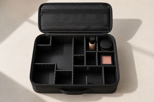 Best adjustable travel beauty organizer with flexible compartments for customizable packing