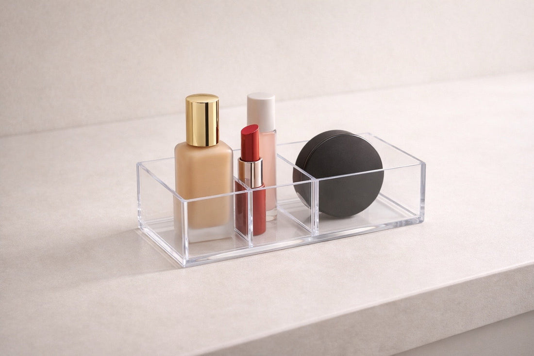 best compact makeup organizer for limited counter space