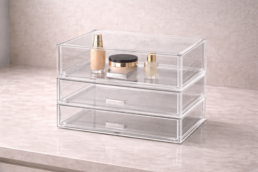 Best drawer organizers with clear sections for structured beauty storage and easy access.