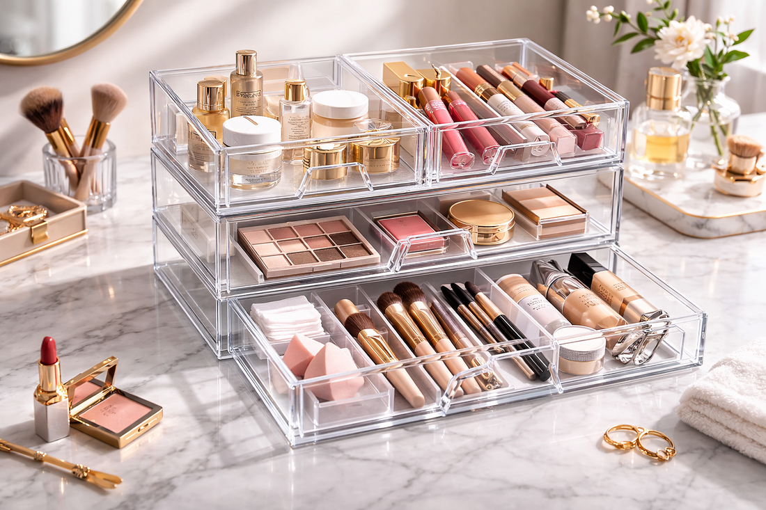 Makeup drawer layout ideas