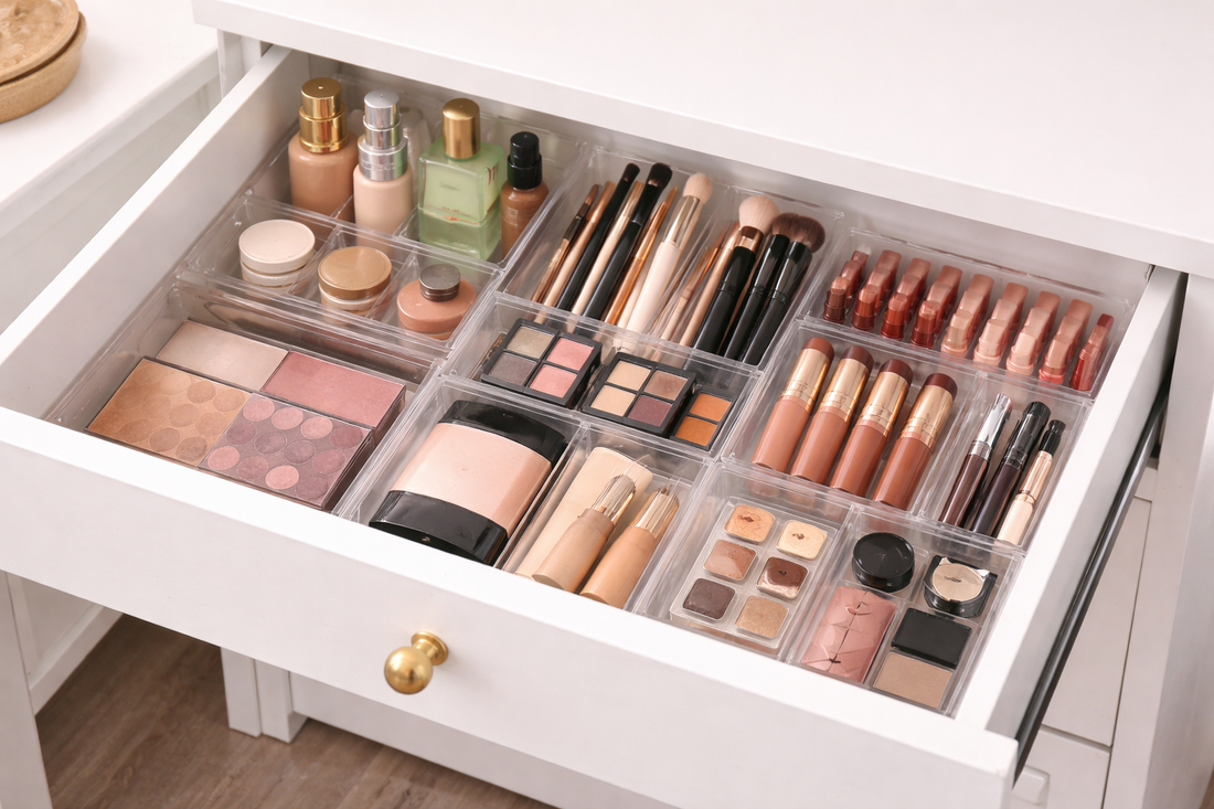 makeup drawer organizer system