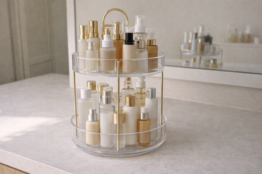 Skincare shelf organization ideas