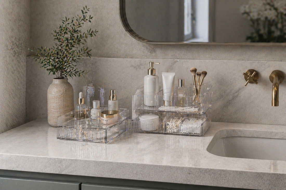 Organized vanity layout supporting consistent daily use.